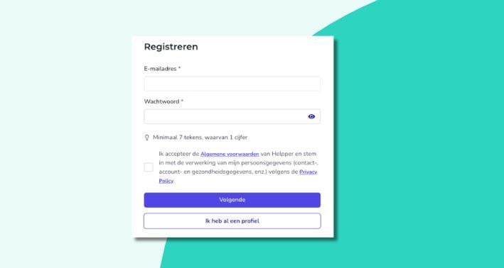Registratiescherm