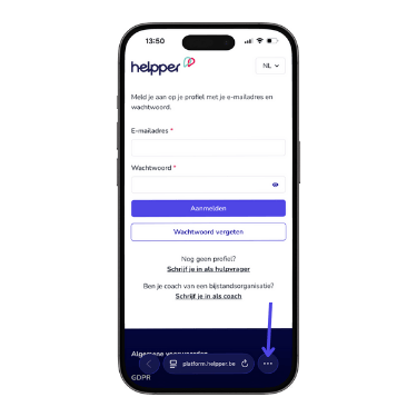 Snelkoppeling Safari -stap 1