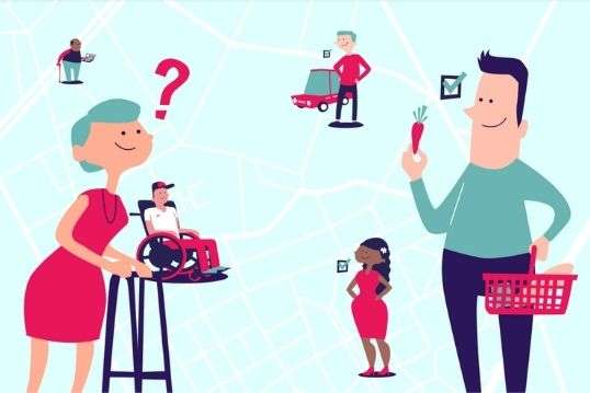 des tâches d'un helpper comme les courses et le transport