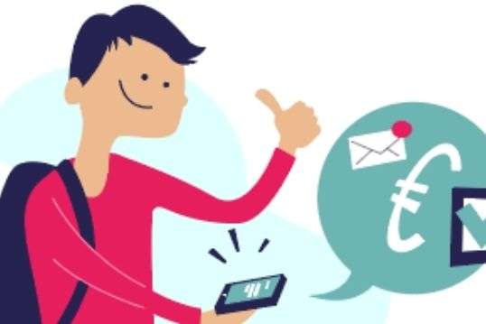 un helpper reçoit son paiement sur le smartphone
