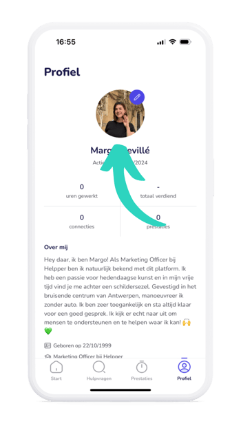 Helpper-app profielfoto
