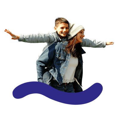 Vrouw met zoon.